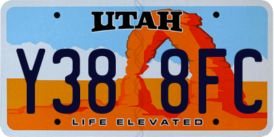UT license plate Y388FC