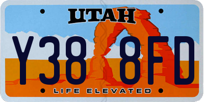 UT license plate Y388FD