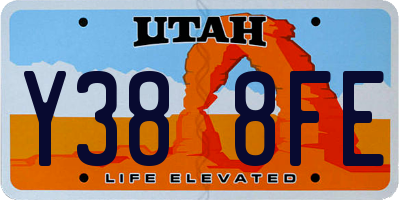 UT license plate Y388FE