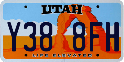 UT license plate Y388FH