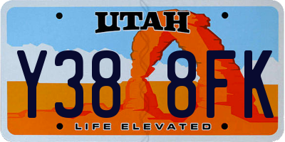 UT license plate Y388FK