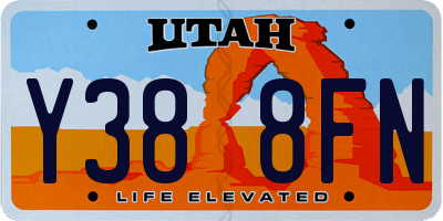 UT license plate Y388FN