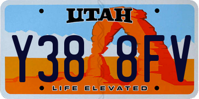 UT license plate Y388FV