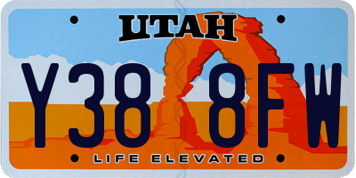 UT license plate Y388FW