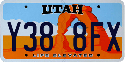 UT license plate Y388FX