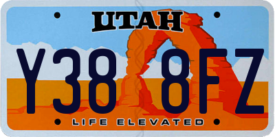 UT license plate Y388FZ