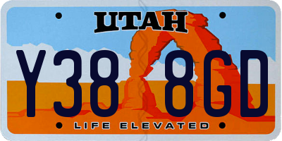 UT license plate Y388GD
