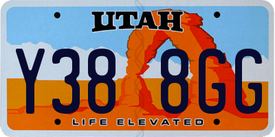 UT license plate Y388GG