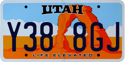 UT license plate Y388GJ