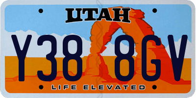 UT license plate Y388GV