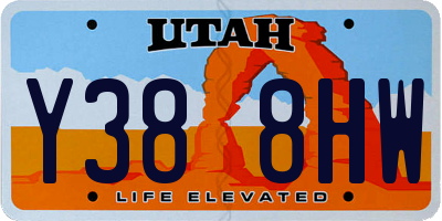 UT license plate Y388HW