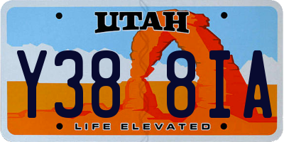 UT license plate Y388IA