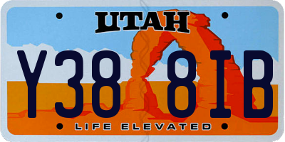UT license plate Y388IB