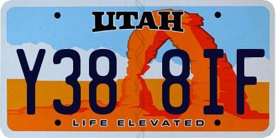 UT license plate Y388IF