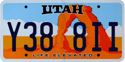 UT license plate Y388II