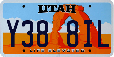 UT license plate Y388IL