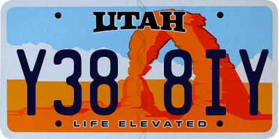 UT license plate Y388IY