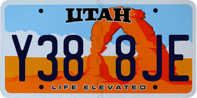 UT license plate Y388JE