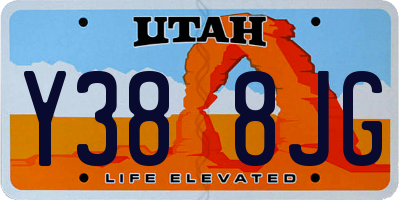 UT license plate Y388JG