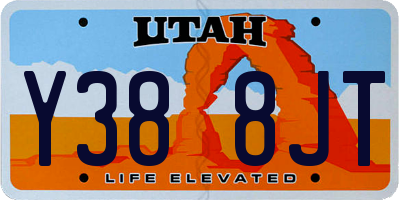 UT license plate Y388JT