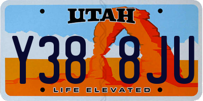UT license plate Y388JU