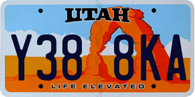 UT license plate Y388KA
