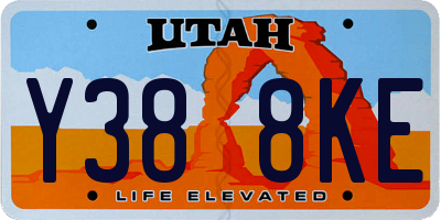 UT license plate Y388KE