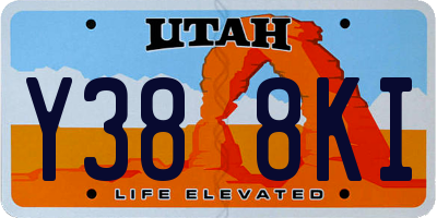UT license plate Y388KI