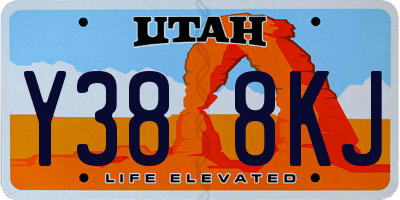 UT license plate Y388KJ