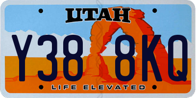 UT license plate Y388KQ
