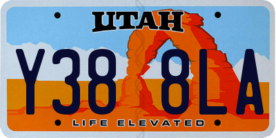 UT license plate Y388LA