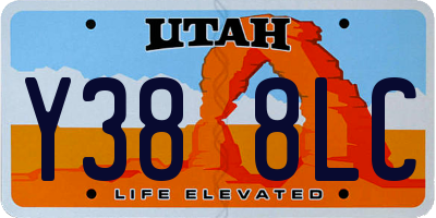 UT license plate Y388LC