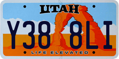 UT license plate Y388LI
