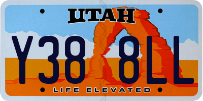UT license plate Y388LL