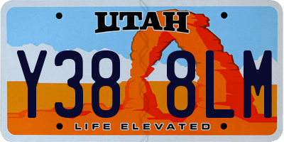 UT license plate Y388LM