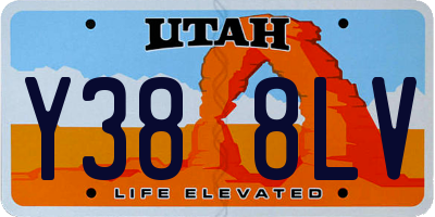 UT license plate Y388LV