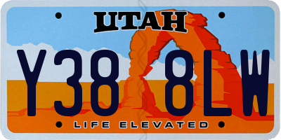 UT license plate Y388LW