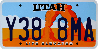 UT license plate Y388MA