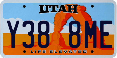 UT license plate Y388ME