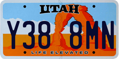 UT license plate Y388MN