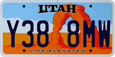 UT license plate Y388MW
