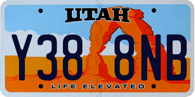 UT license plate Y388NB
