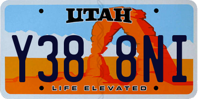 UT license plate Y388NI