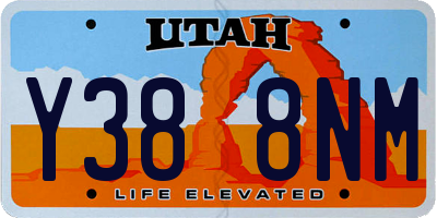 UT license plate Y388NM