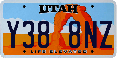 UT license plate Y388NZ