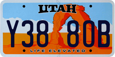 UT license plate Y388OB