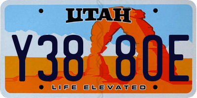 UT license plate Y388OE