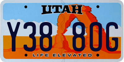 UT license plate Y388OG