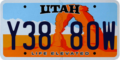 UT license plate Y388OW