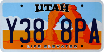 UT license plate Y388PA